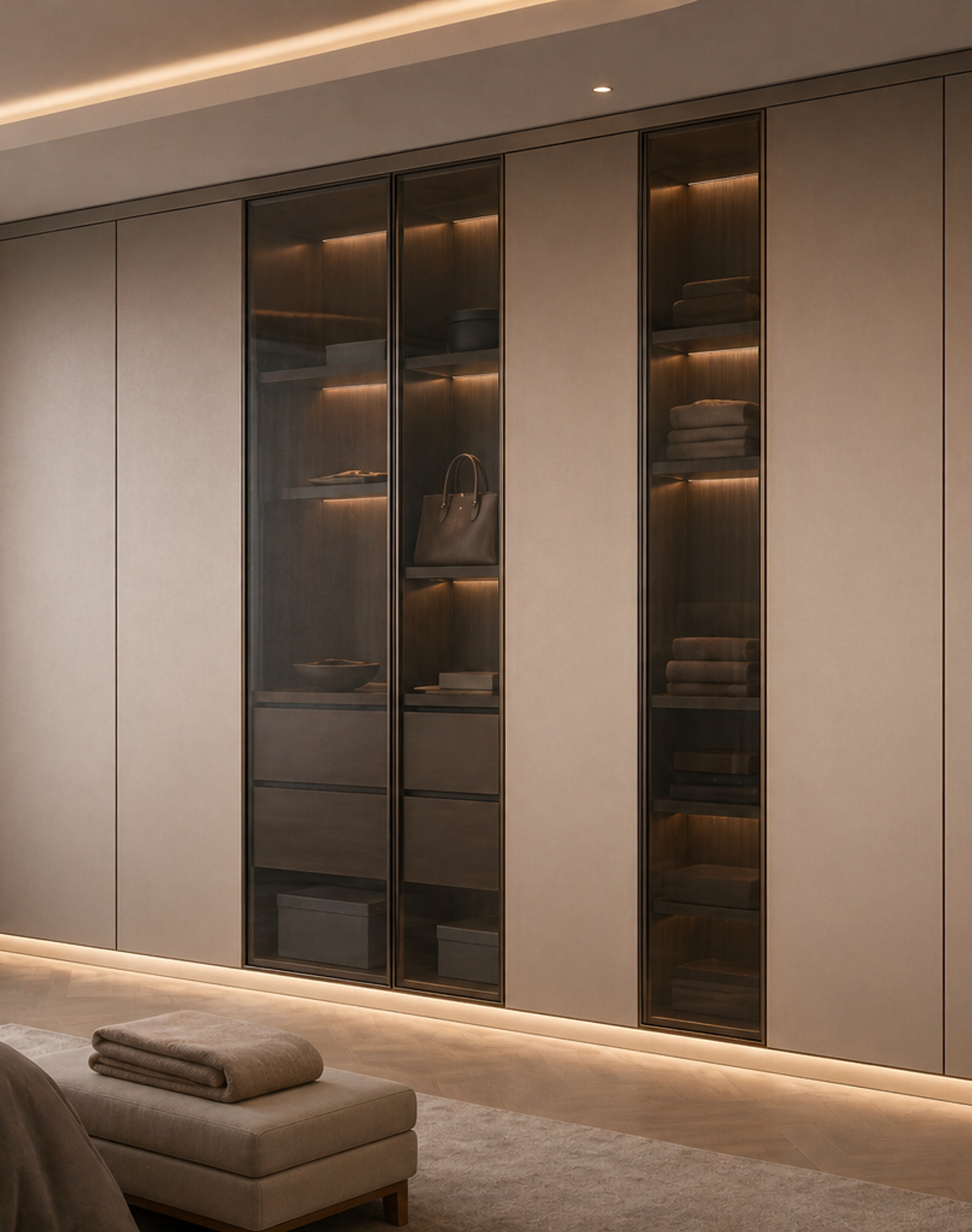 Fadior Lumiere Wardrobe Suite with Soft Glow Dressing Gallery — lifestyle setting with natural light and residential styling