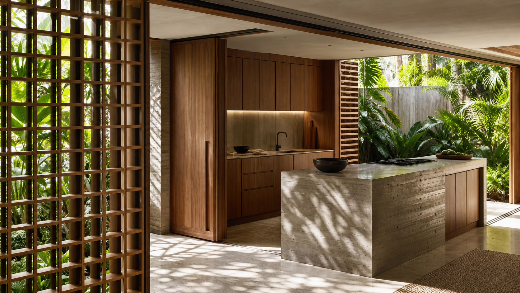 Fadior Continuum Kitchen Suite with Bridge Pantry Worktop — lifestyle setting with natural light and residential styling