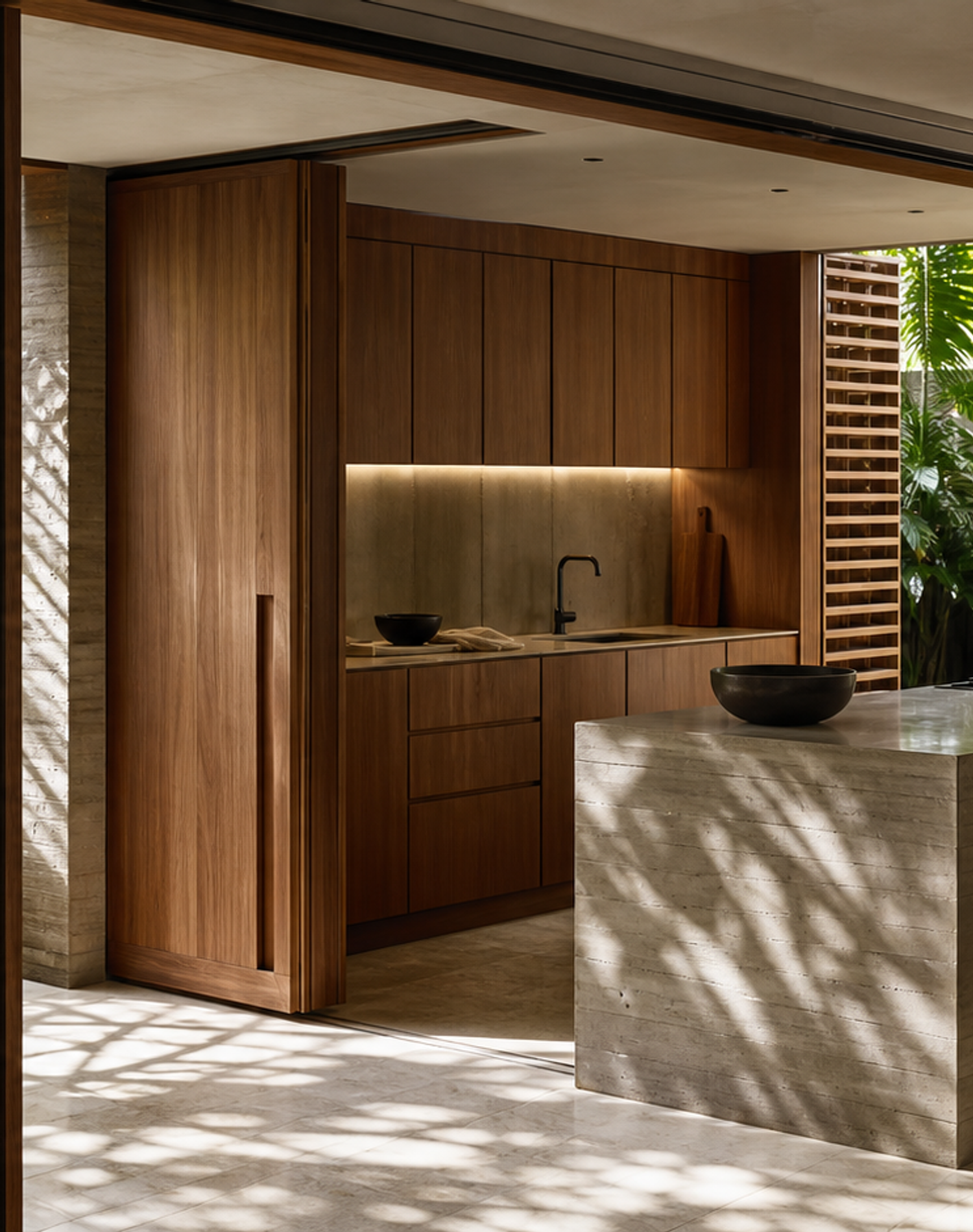 Fadior Continuum Kitchen Suite with Bridge Pantry Worktop — lifestyle setting with natural light and residential styling