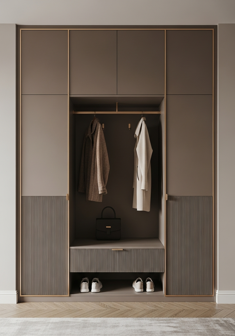 Fadior Archetype Entryway Suite — interior room context showing cabinet integration