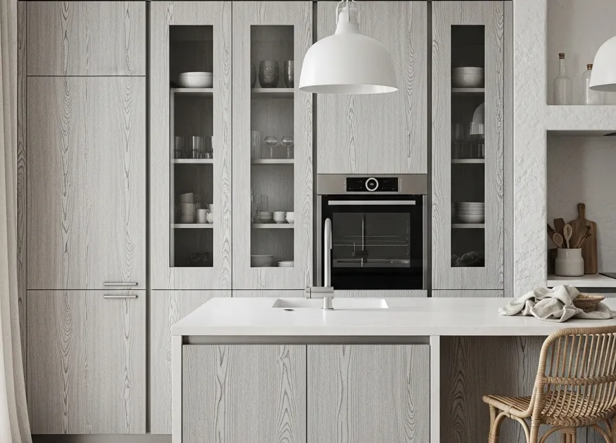 Abyss Kitchen Suite in Quiet Japandi Oak Finish hero view
