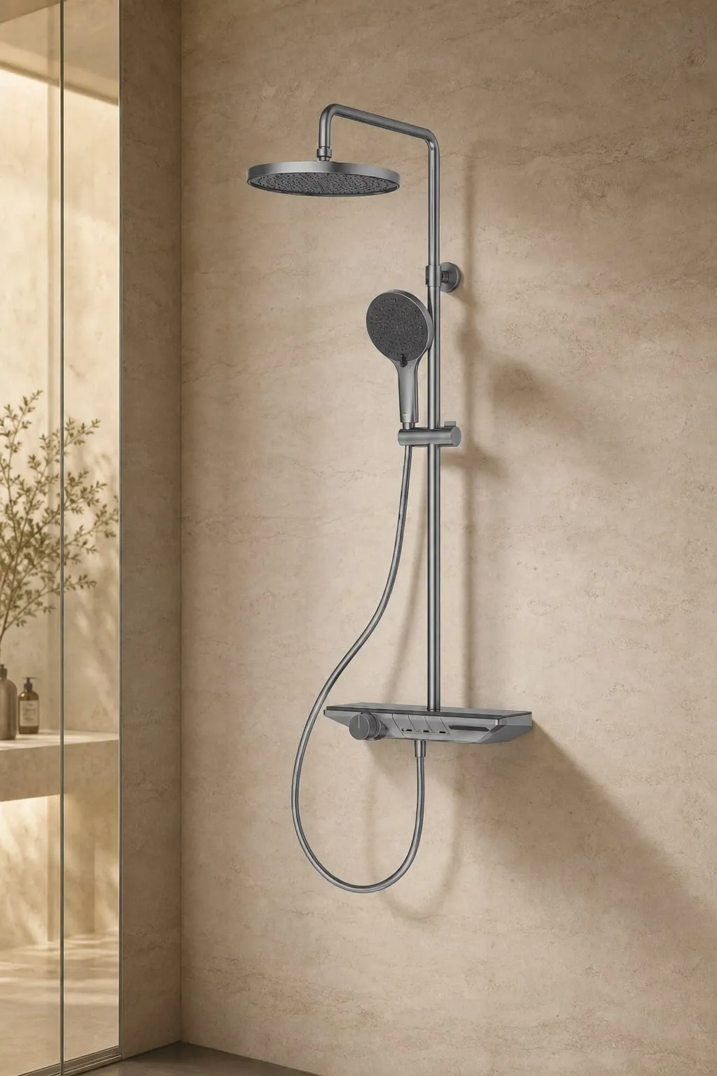 Three-Function 380 mm Piano-Key Shower System — HJ-023
