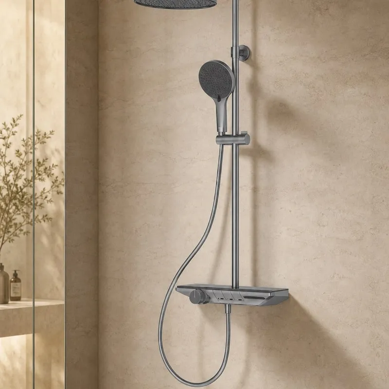 Three-Function 380 mm Piano-Key Shower System — HJ-023