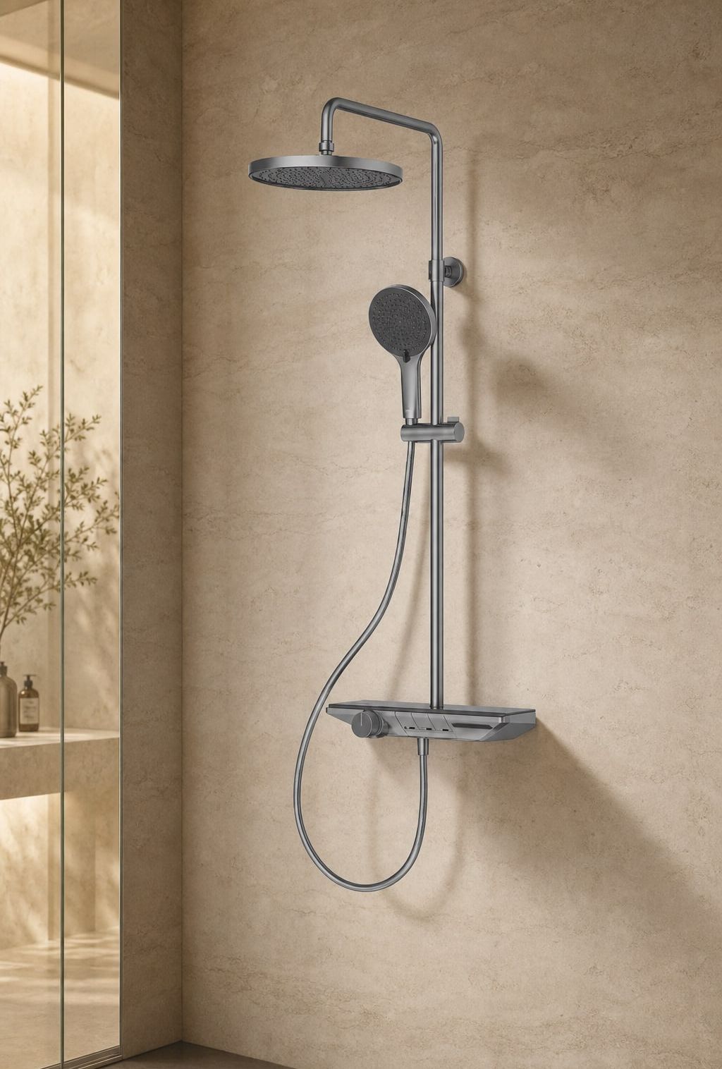 Shower Faucet System styled in a FADIOR HOME interior setting