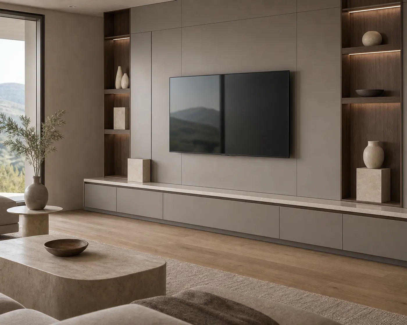 Fadior salón en acero inoxidable 304 con acabados residenciales y planificación a medida