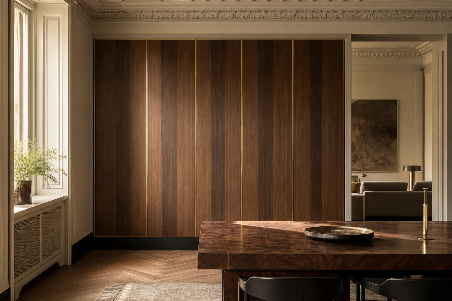 Suite de Panel de Pared Terrazzo con Hettich Silent Service Datum estudio de adaptación