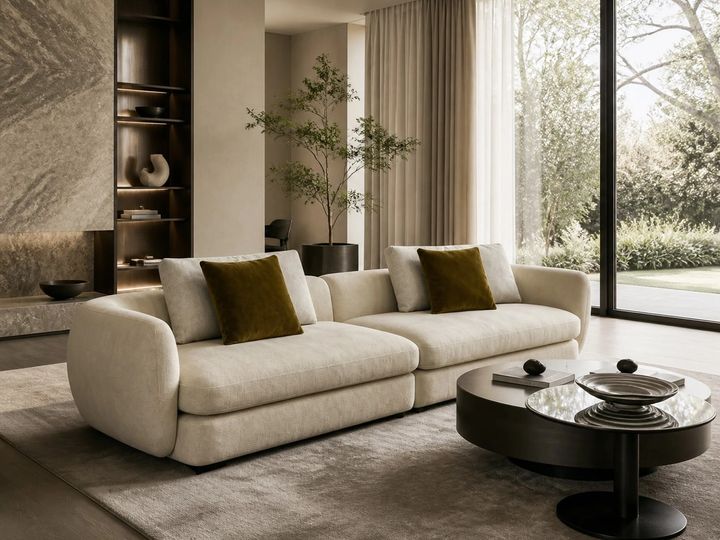 Modern Sofa styled in a FADIOR HOME interior setting