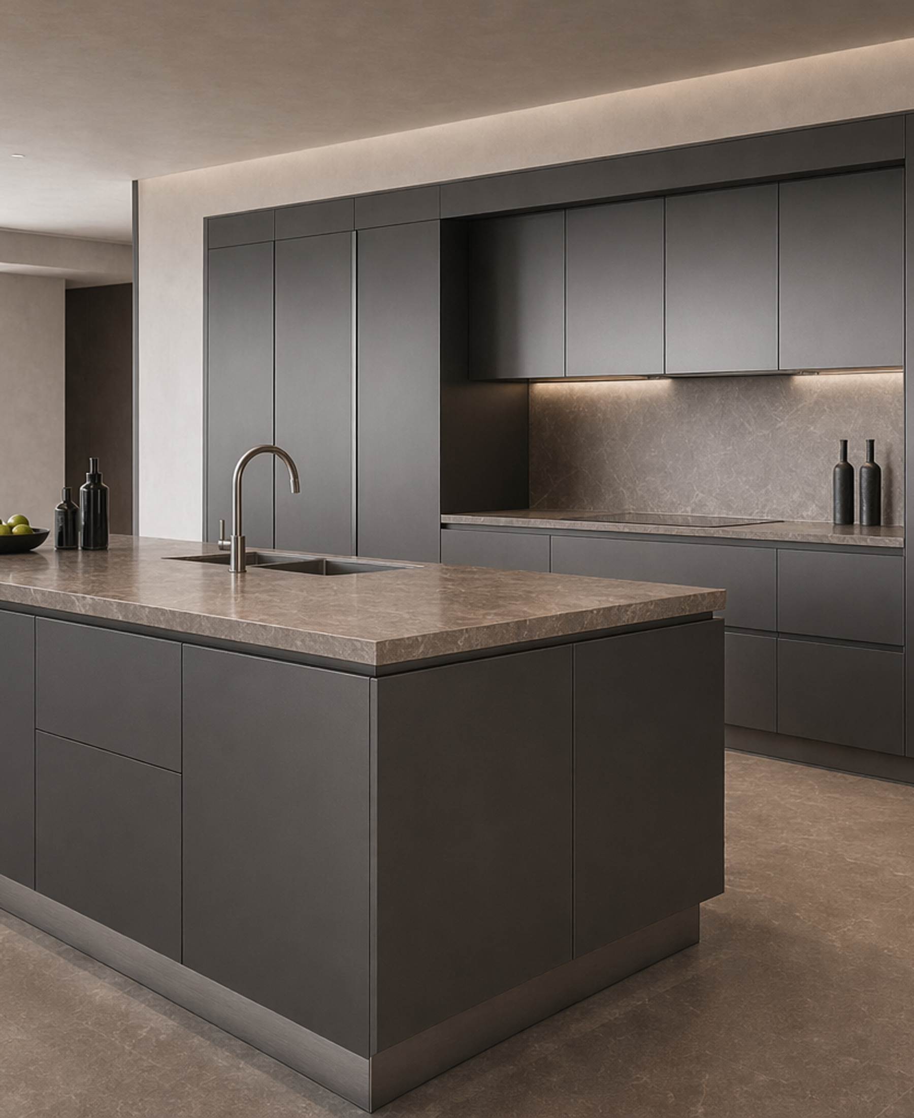 Fadior Abyss Kitchen Suite — 304 stainless steel kitchen system, front view