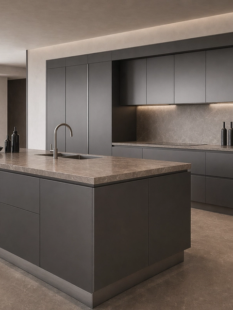 Fadior Abyss Kitchen Suite — 304 stainless steel kitchen system, front view