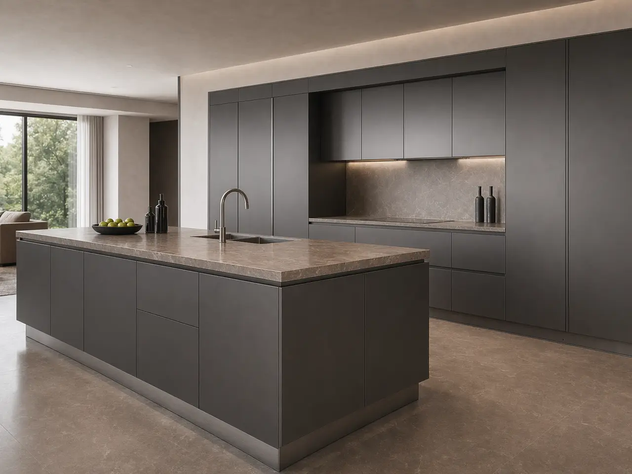 Fadior Abyss Kitchen Suite - custom 304 stainless steel kitchen cabinetry with residential finishes, storage planning, and daily workflow