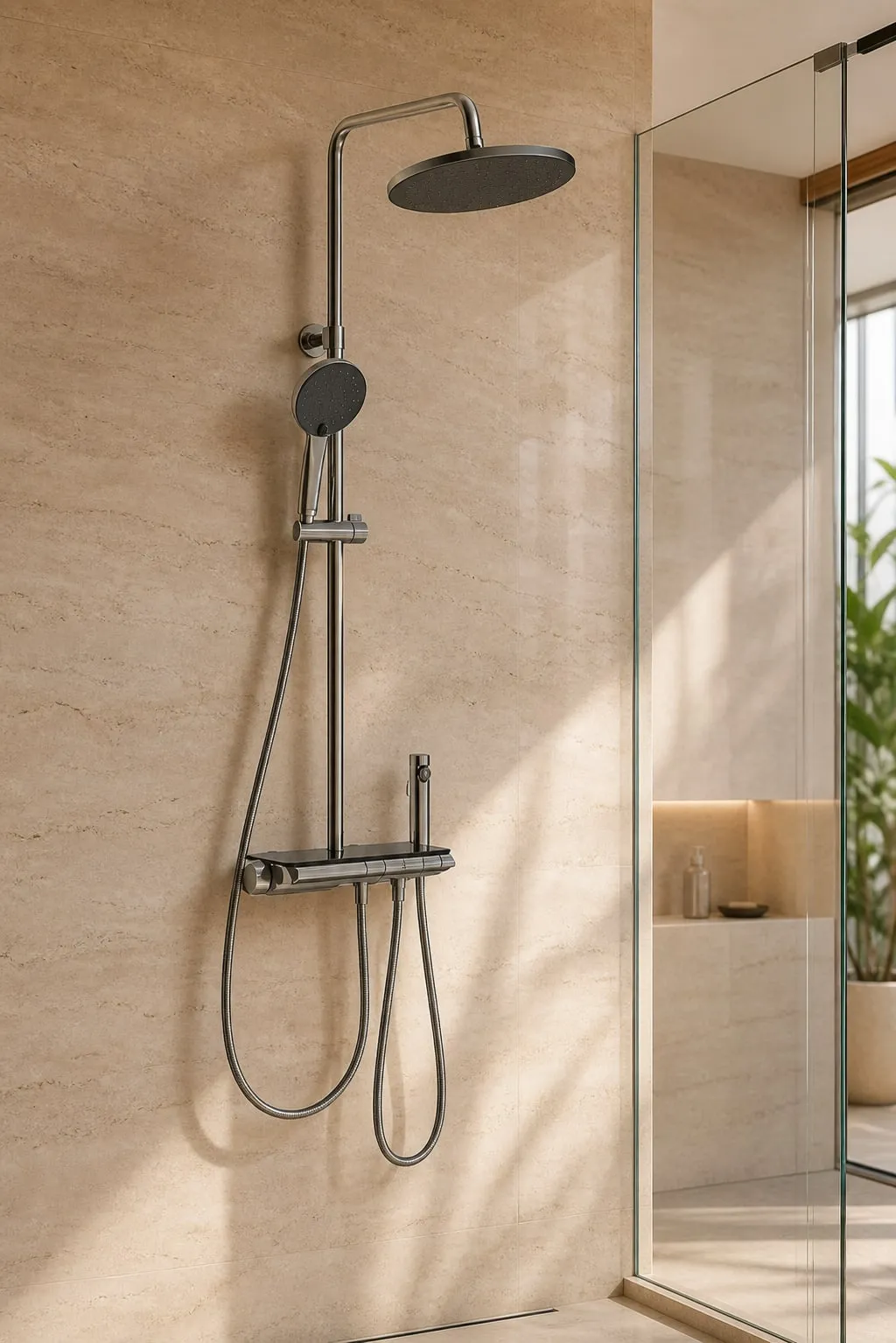 Four-Function Thermostatic 300 mm Shower System — HJ-034
