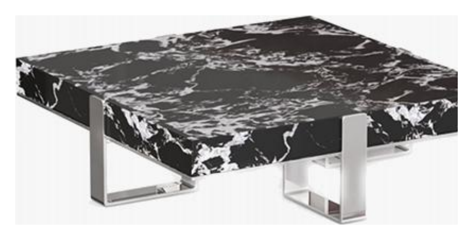 Stone-Top Coffee Table 1000*1000*300 product photo for FADIOR HOME shop