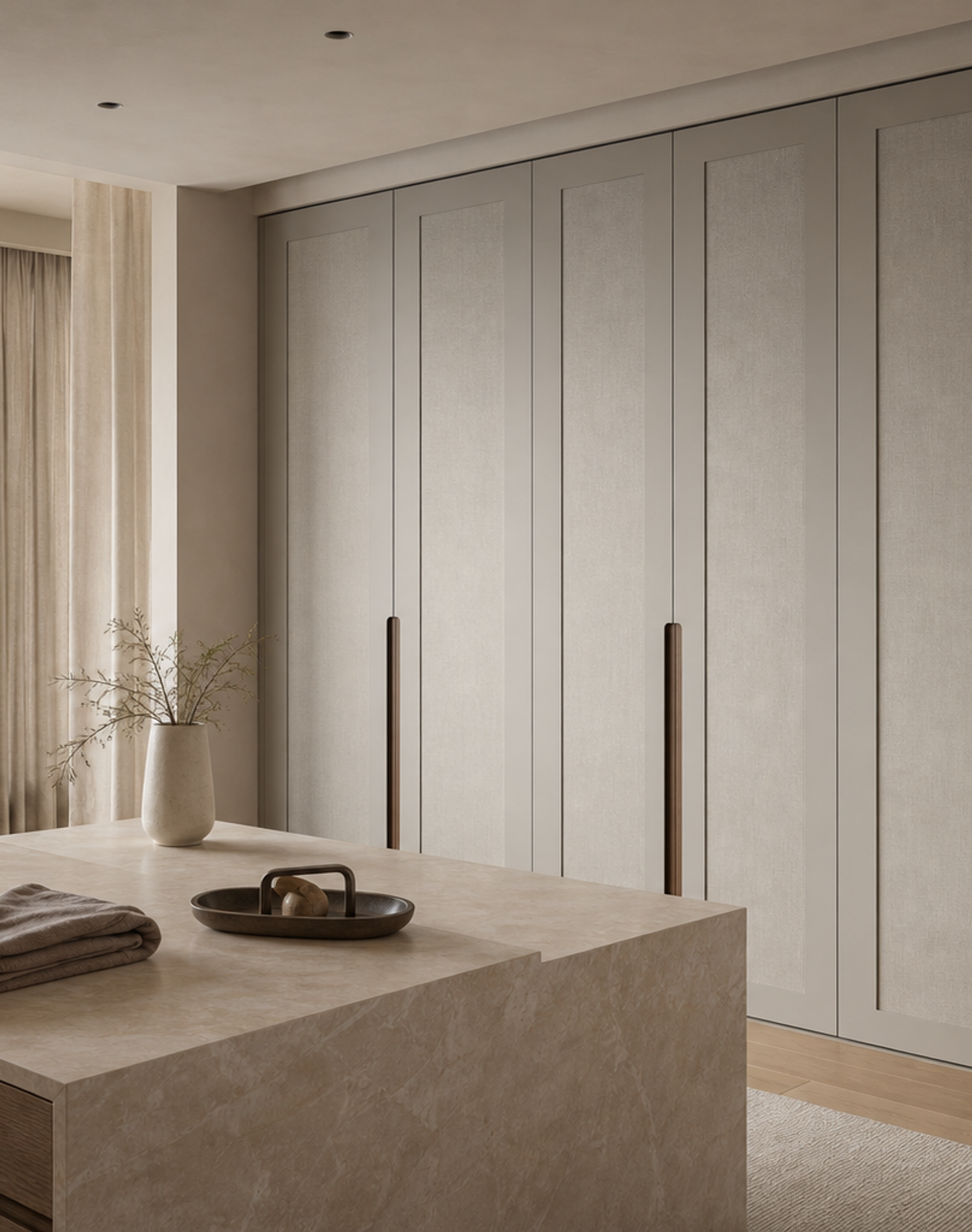 Fadior Radiance Wardrobe Suite with Milan Forecast Dressing Wall — lifestyle setting with natural light and residential styling