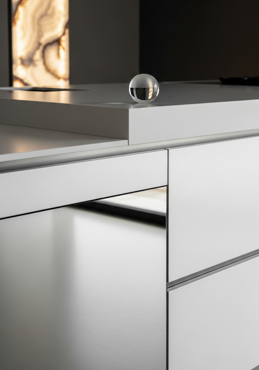 Fadior Riviera Kitchen Suite — close-up of stainless steel finish and hardware detail