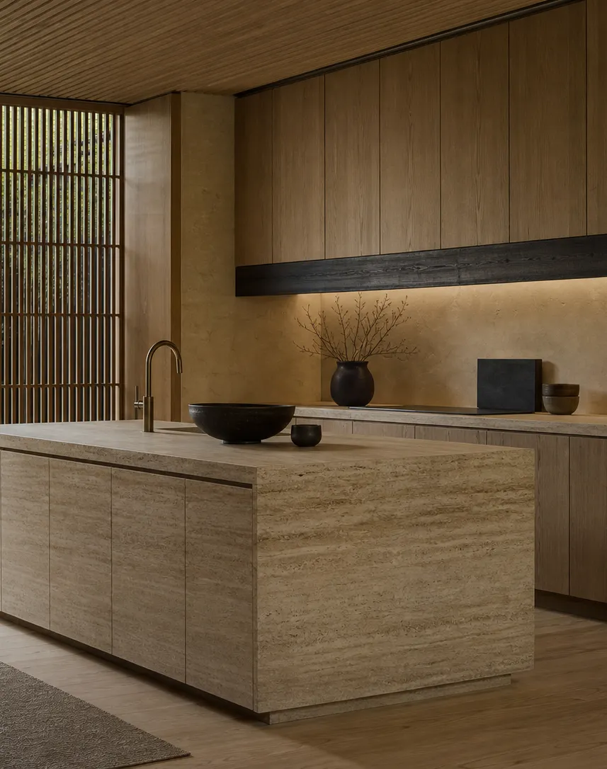 Suite de Cocina Forge con Galería de Preparación de Veta de Piedra perspectiva interior