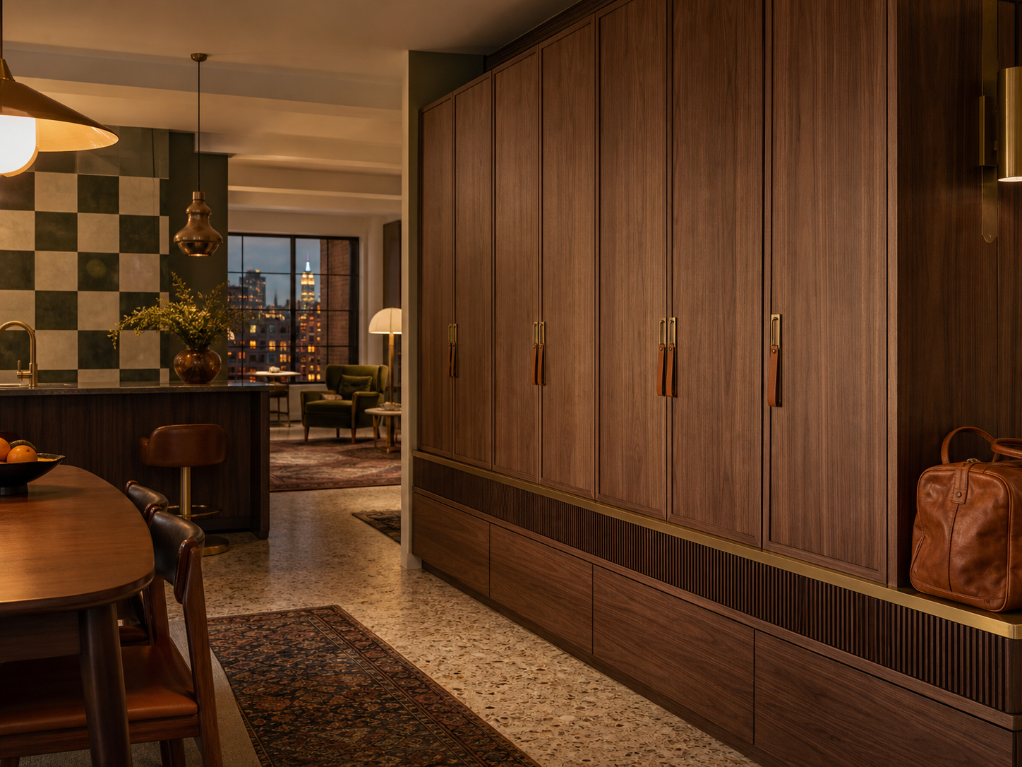 Fadior Radiance Wardrobe Suite with Fluted Packing Ledge — interior room context showing cabinet integration
