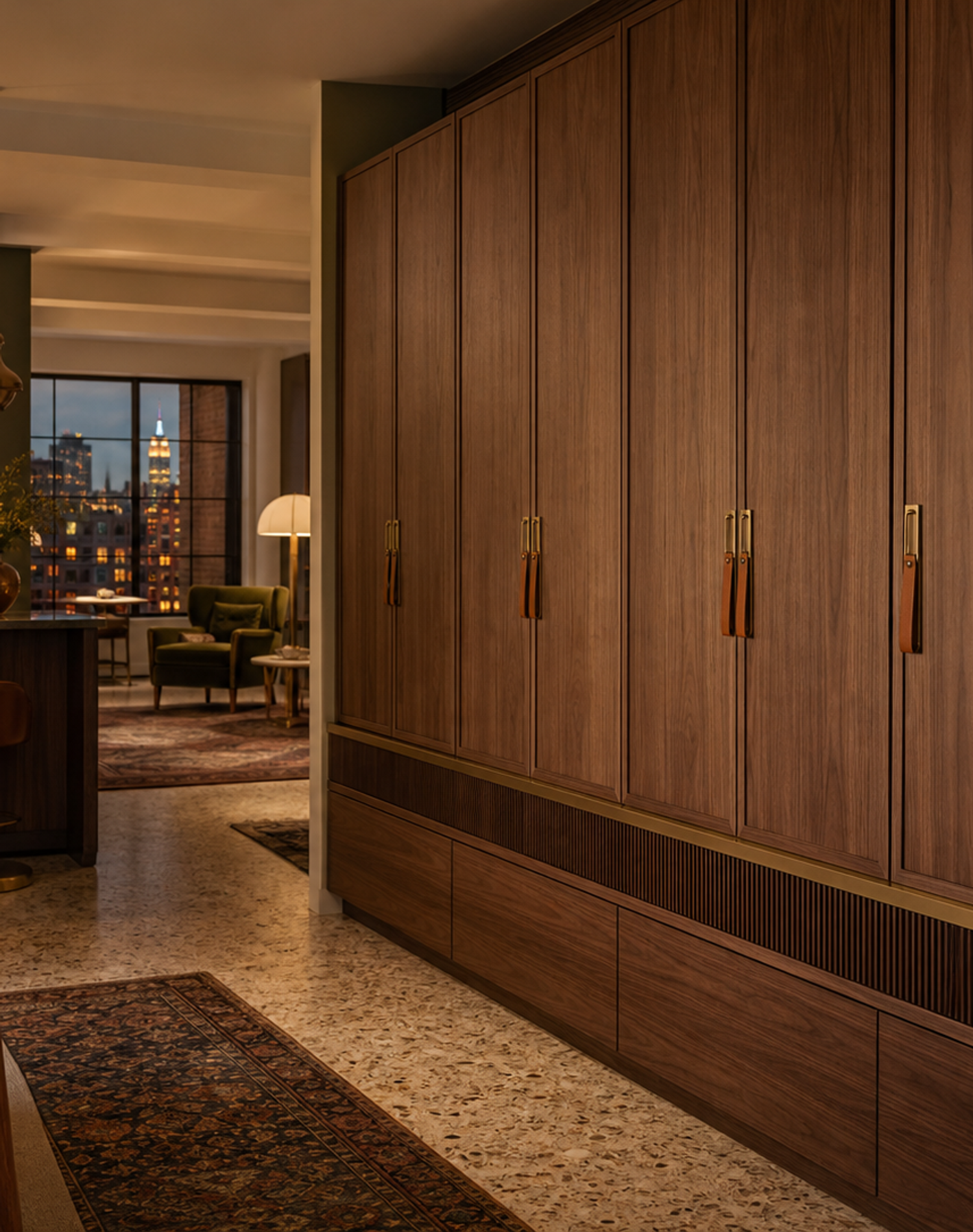 Fadior Radiance Wardrobe Suite with Fluted Packing Ledge — interior room context showing cabinet integration