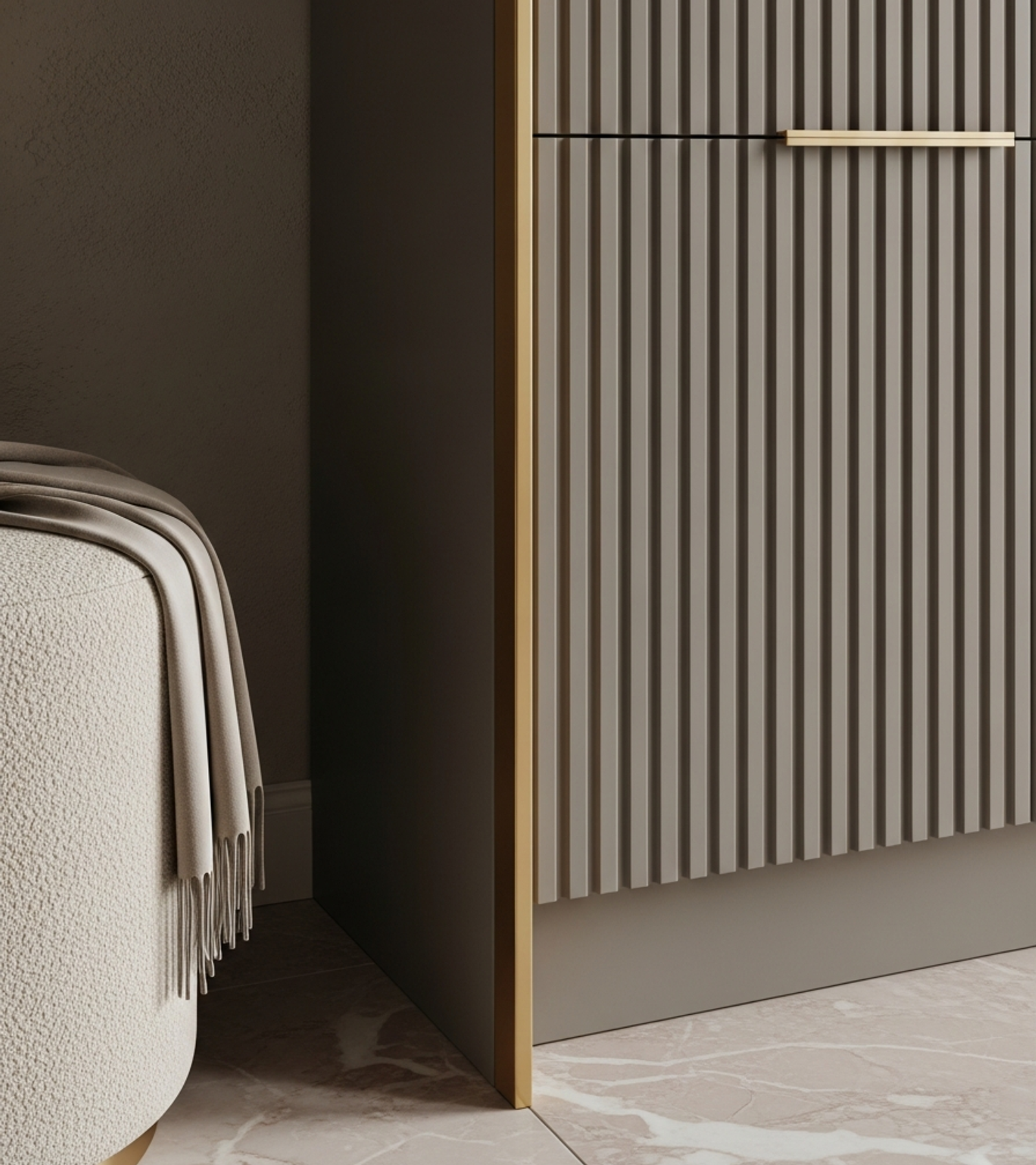 Fadior Archetype Entryway Suite — close-up of stainless steel finish and hardware detail