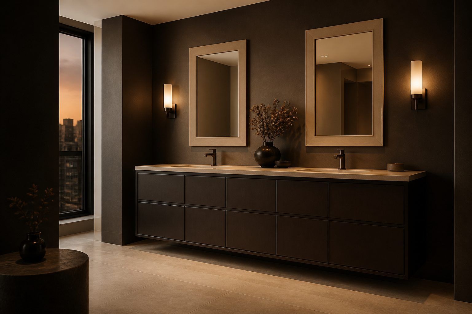 Fadior Solstice Bath and Vanity Suite with Dawnline Basin Gallery — 304 stainless steel bath and vanity system, front view