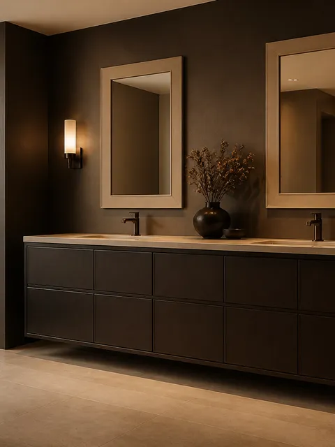 Conjunto de baño y tocador Solstice con galería de fregaderos Dawnline