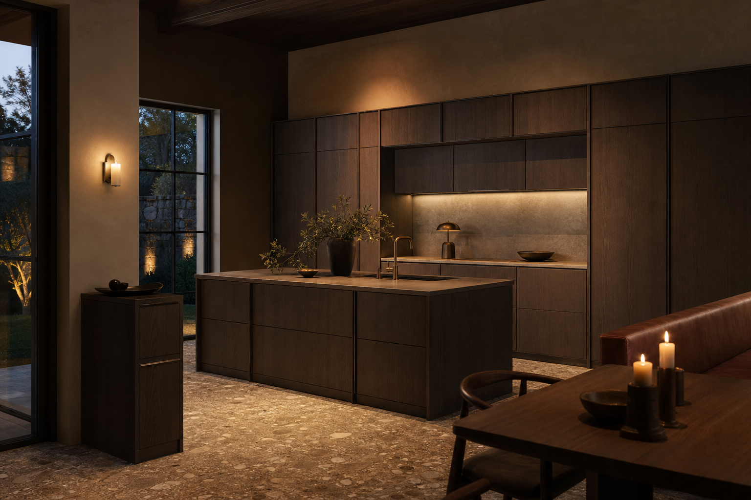 Fadior Forge Kitchen Suite with Silent Glide Prep Gantry — lifestyle setting with natural light and residential styling