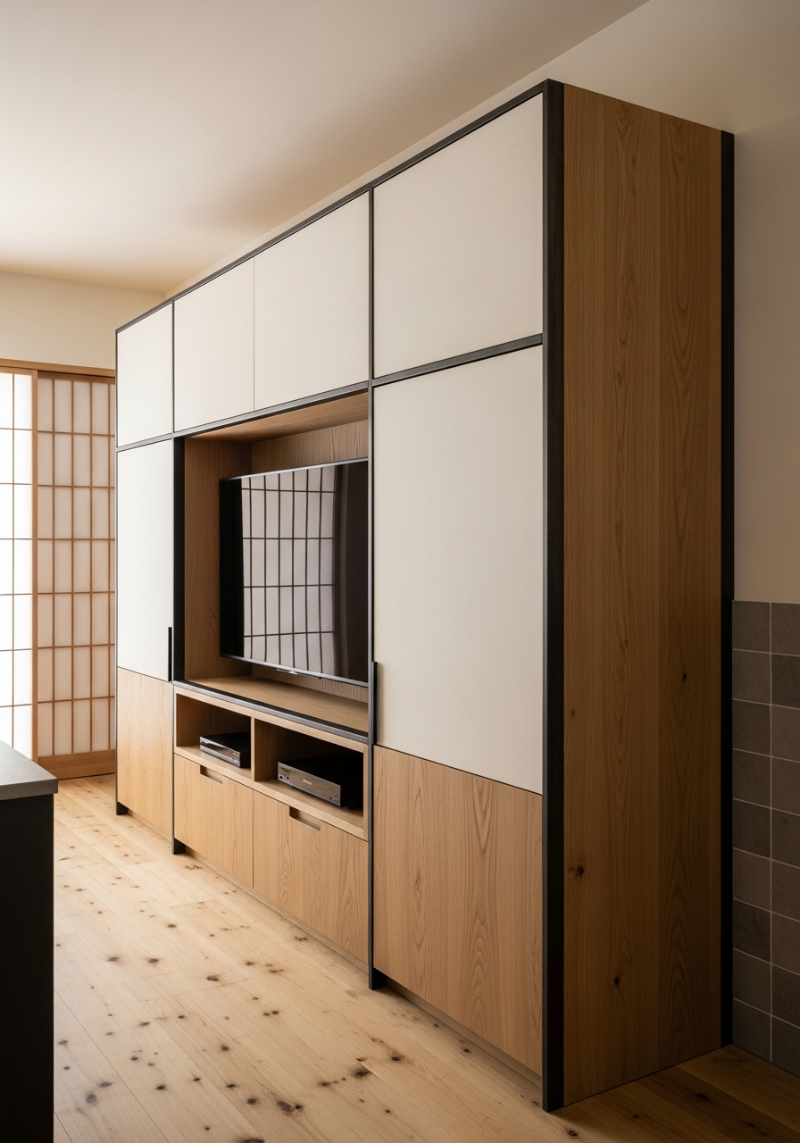 Fadior Essence Living Room Suite — interior room context showing cabinet integration