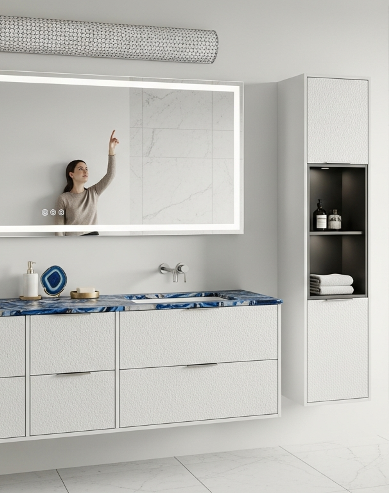 Fadior Acqua Bath and Vanity Suite — lifestyle setting with natural light and residential styling