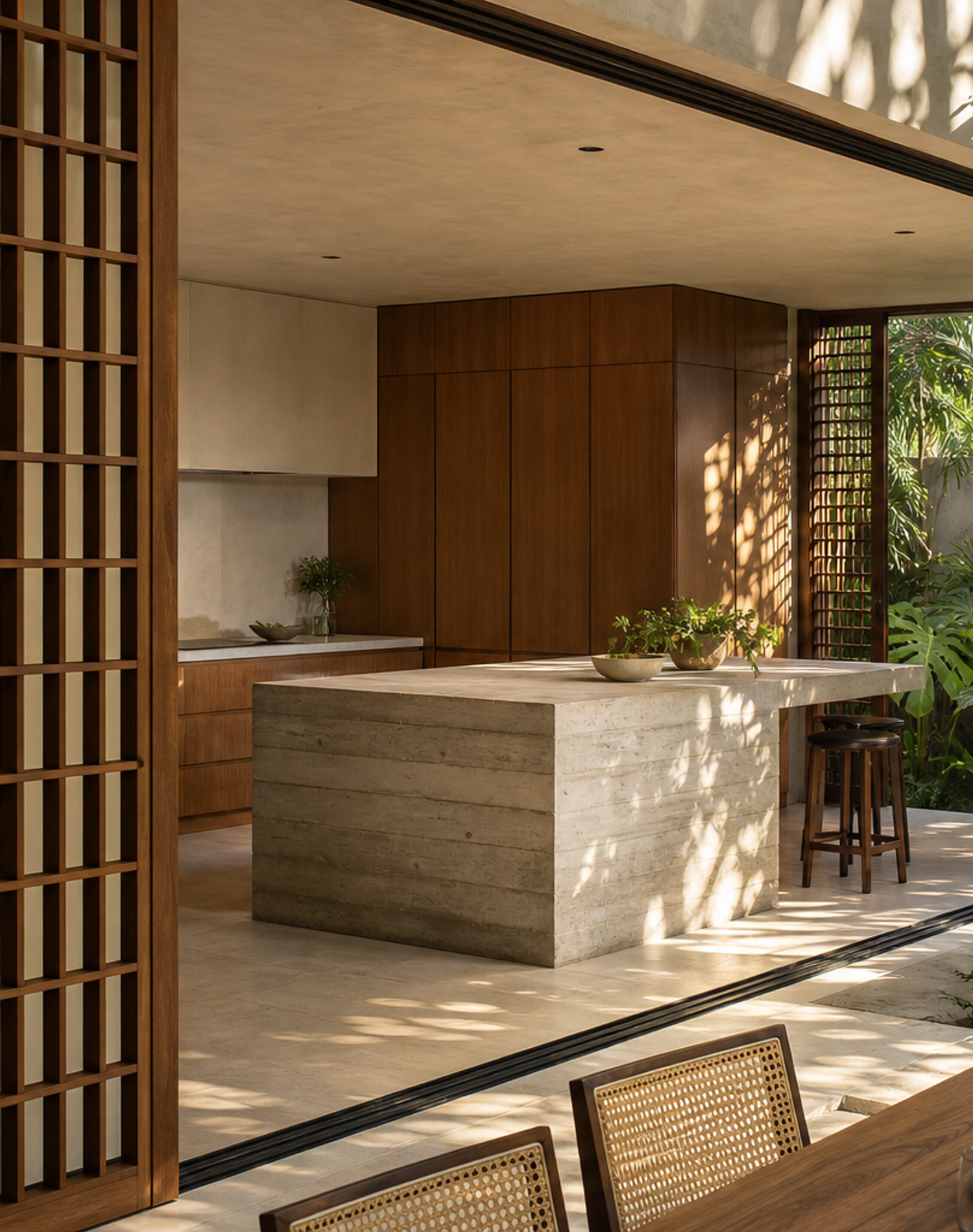 Fadior Riviera Kitchen Suite with Chromatic Service Spine — lifestyle setting with natural light and residential styling