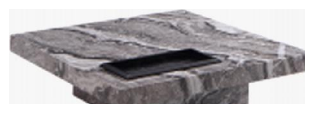 Mesa de centro con tapa de piedra L1200 × W1200 × 280 vista del producto