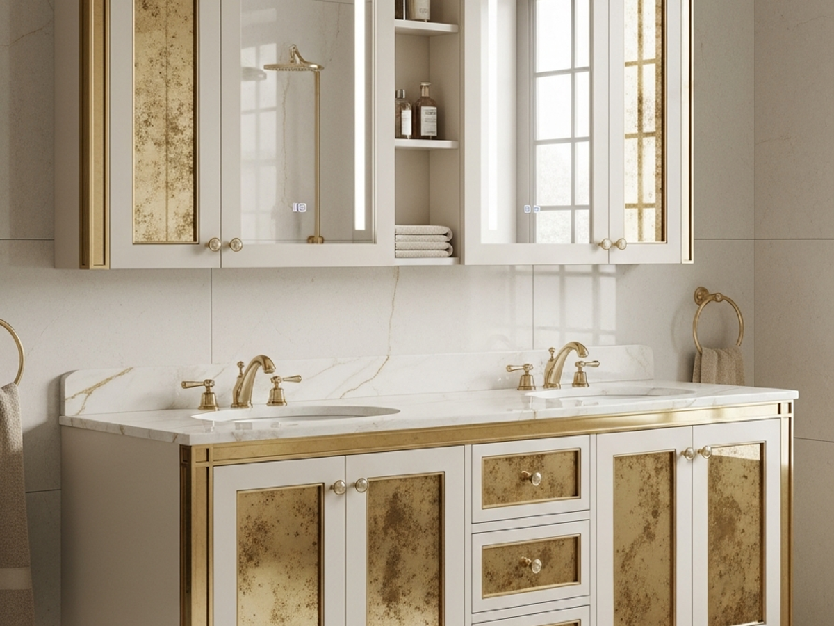 Fadior Acqua Bath and Vanity Suite — 304 stainless steel bath and vanity system, front view