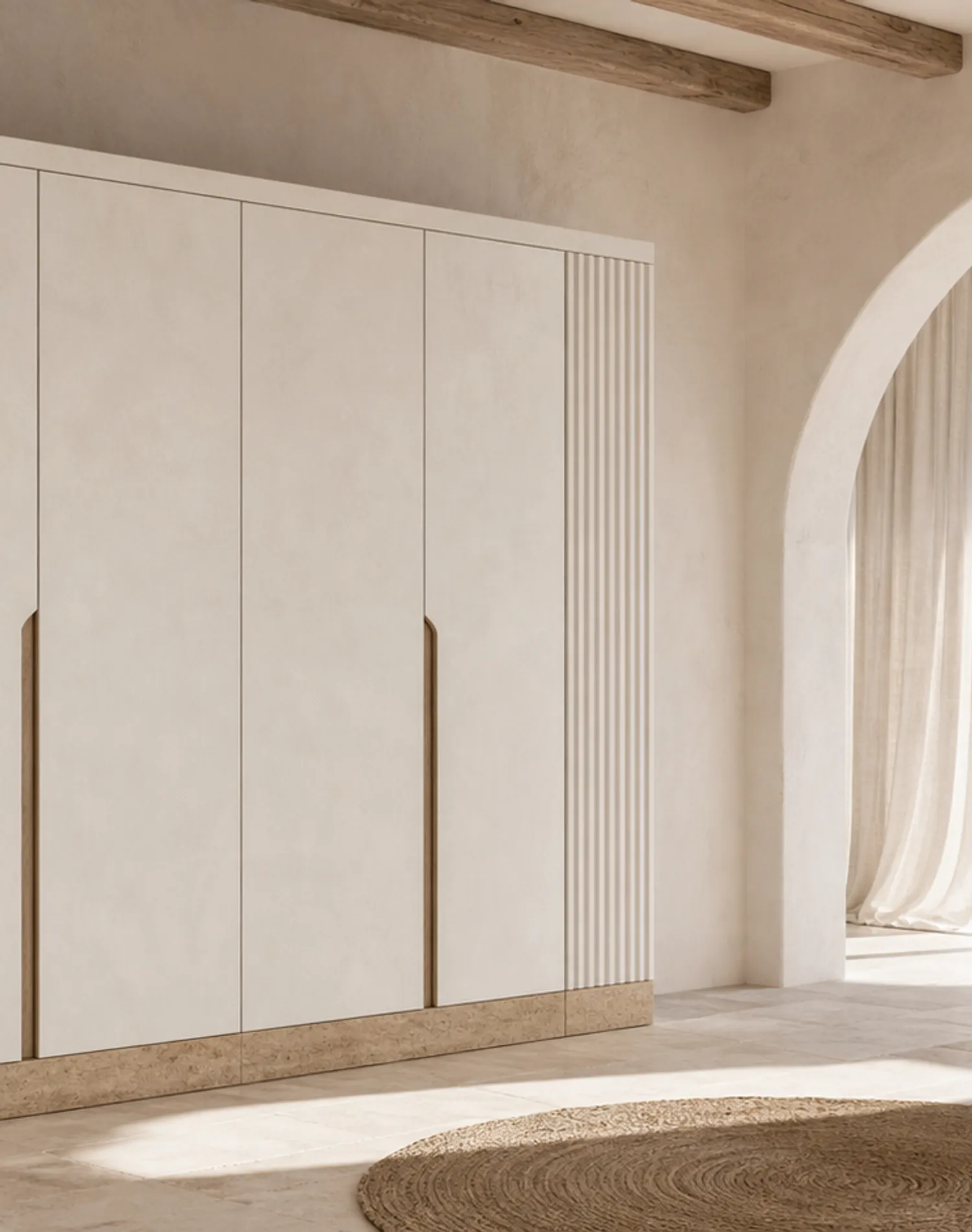 Suite de Armario Resonance con Pared Retorno de Espejo Estriado estudio de adaptación
