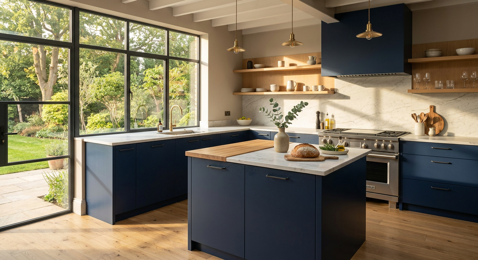 Luxury kitchen interior featuring Electrostatic Powder Coat System — Fadior