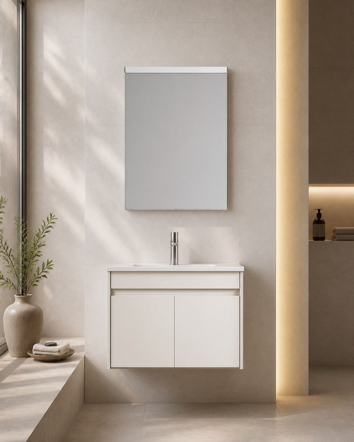 Bathroom Vanity Cabinet styled in a FADIOR HOME interior setting