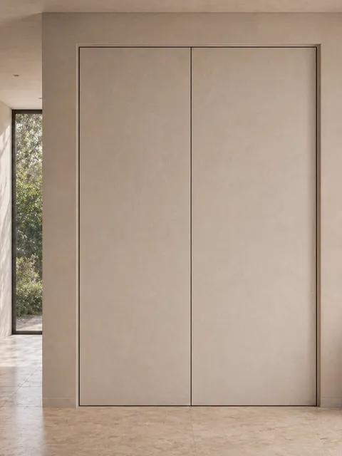 Suite de Puerta Interior Alabaster con Par Pivotante de Sombra Revelada