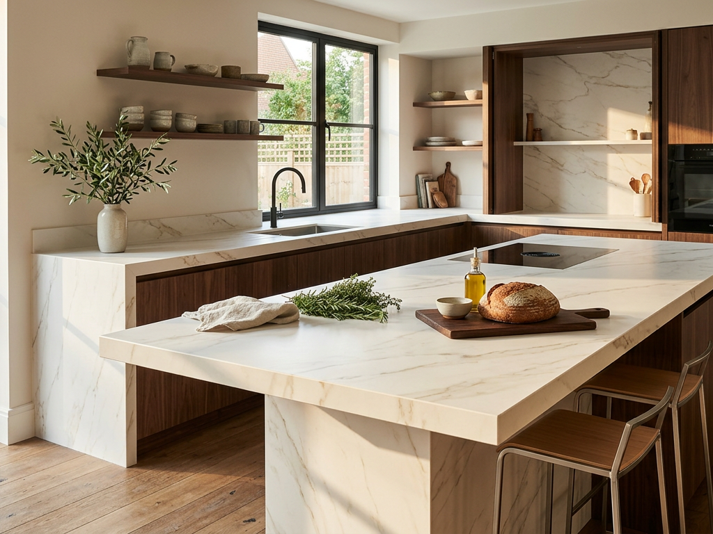 Luxury kitchen interior featuring Sintered Stone Countertop (Dekton/Neolith class) — Fadior