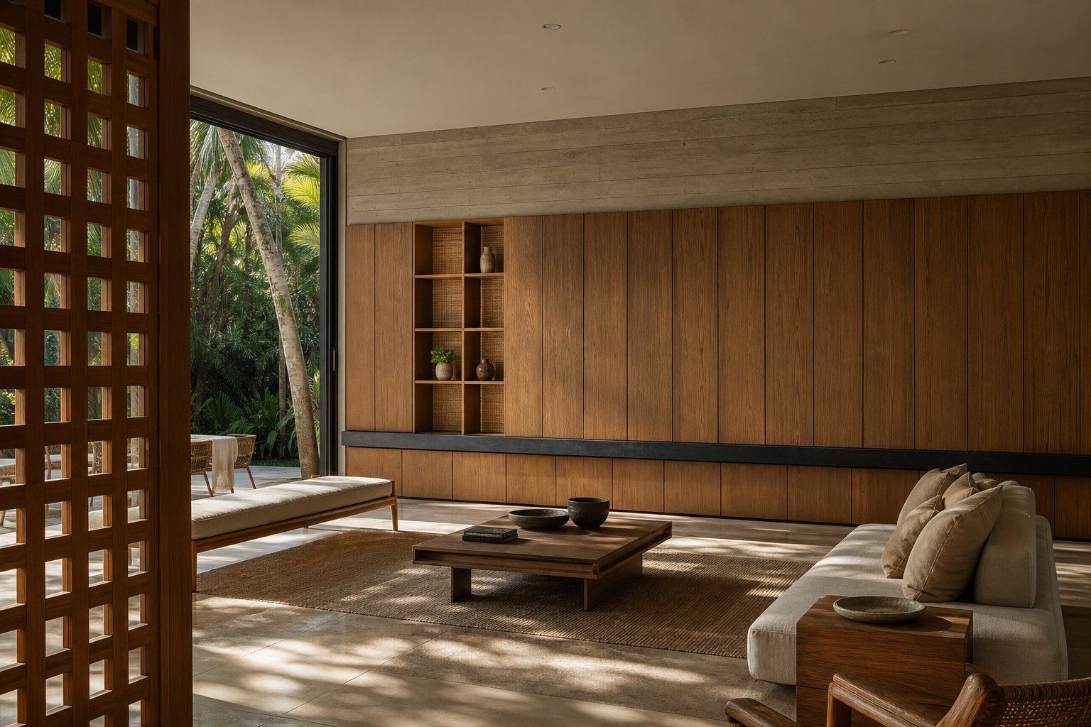 Fadior Zenith Living Room Suite with Slate Ribbon Media Library — interior room context showing cabinet integration