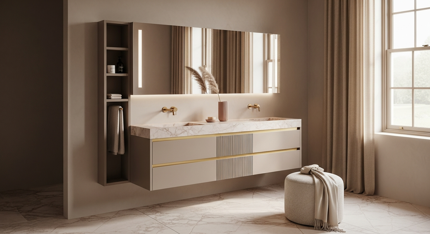 Fadior Acqua Bath and Vanity Suite — lifestyle setting with natural light and residential styling