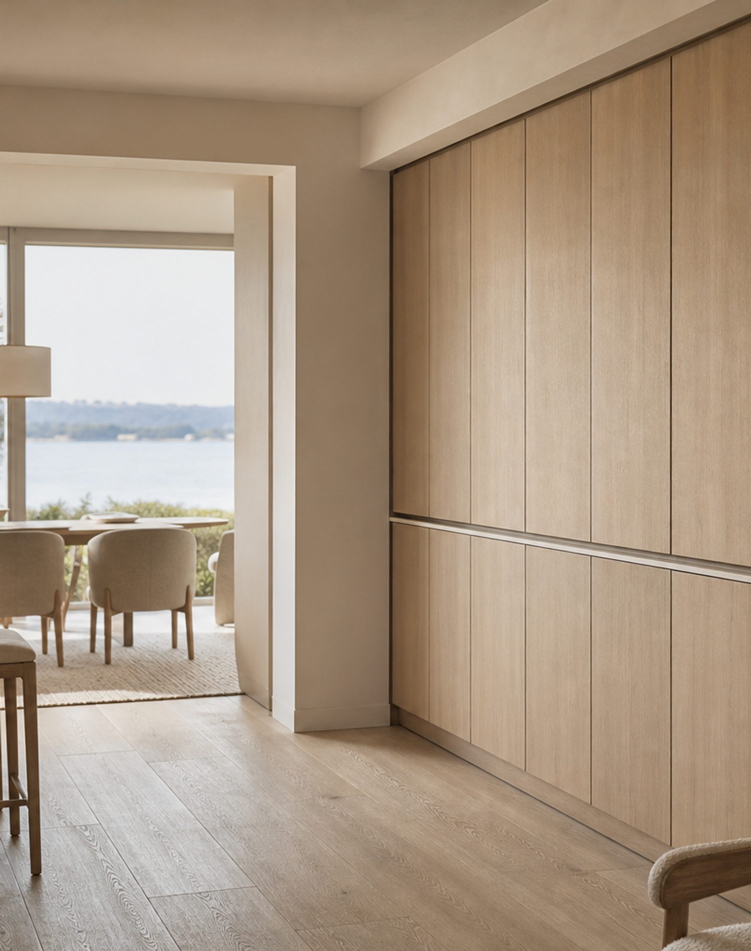 Fadior Grotto Wine Cabinet Suite with Milan Cellar Specification Wall — interior room context showing cabinet integration
