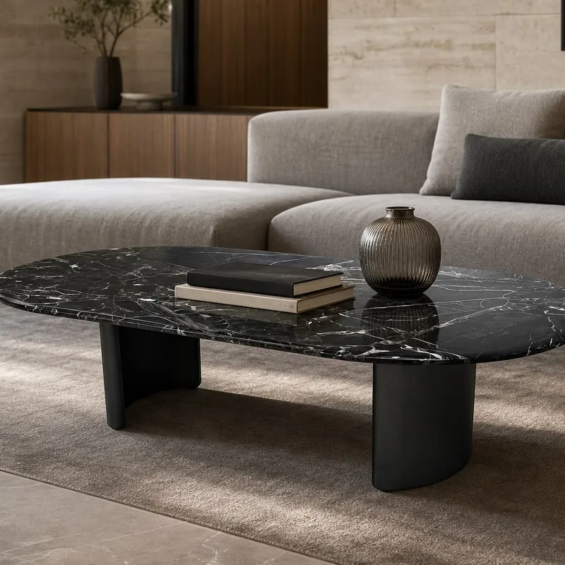 Oval Marble Coffee Table