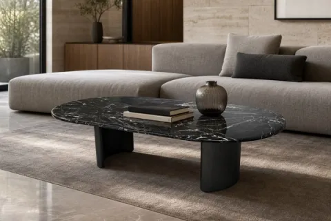 Oval Marble Coffee Table