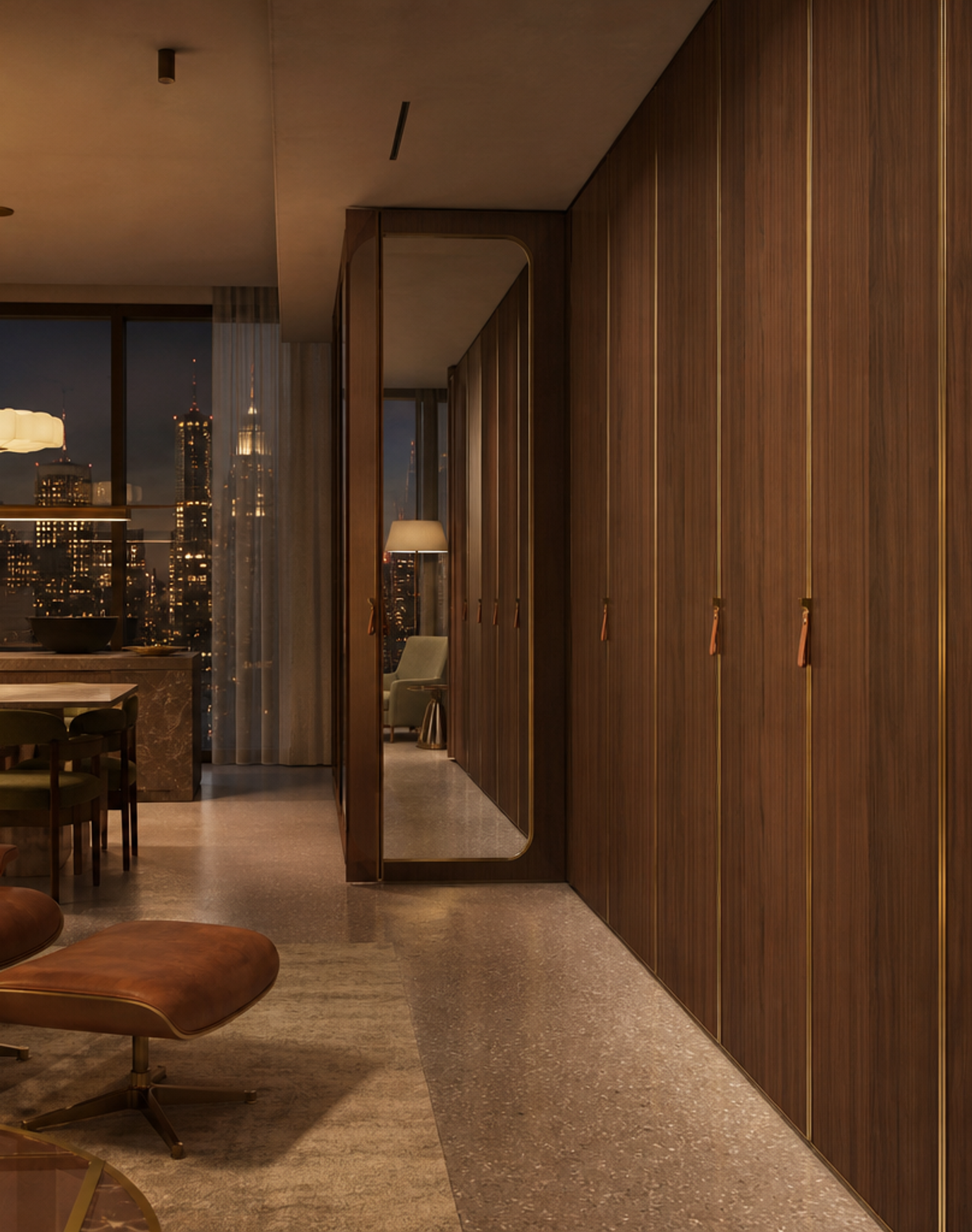 Fadior Resonance Flexible Panel Dressing Wall — interior room context showing cabinet integration