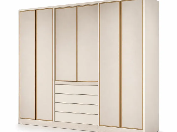 Fadior Lumiere Wardrobe Suite with Low-Glare Trousseau Lantern — 304 stainless steel wardrobe system, front view