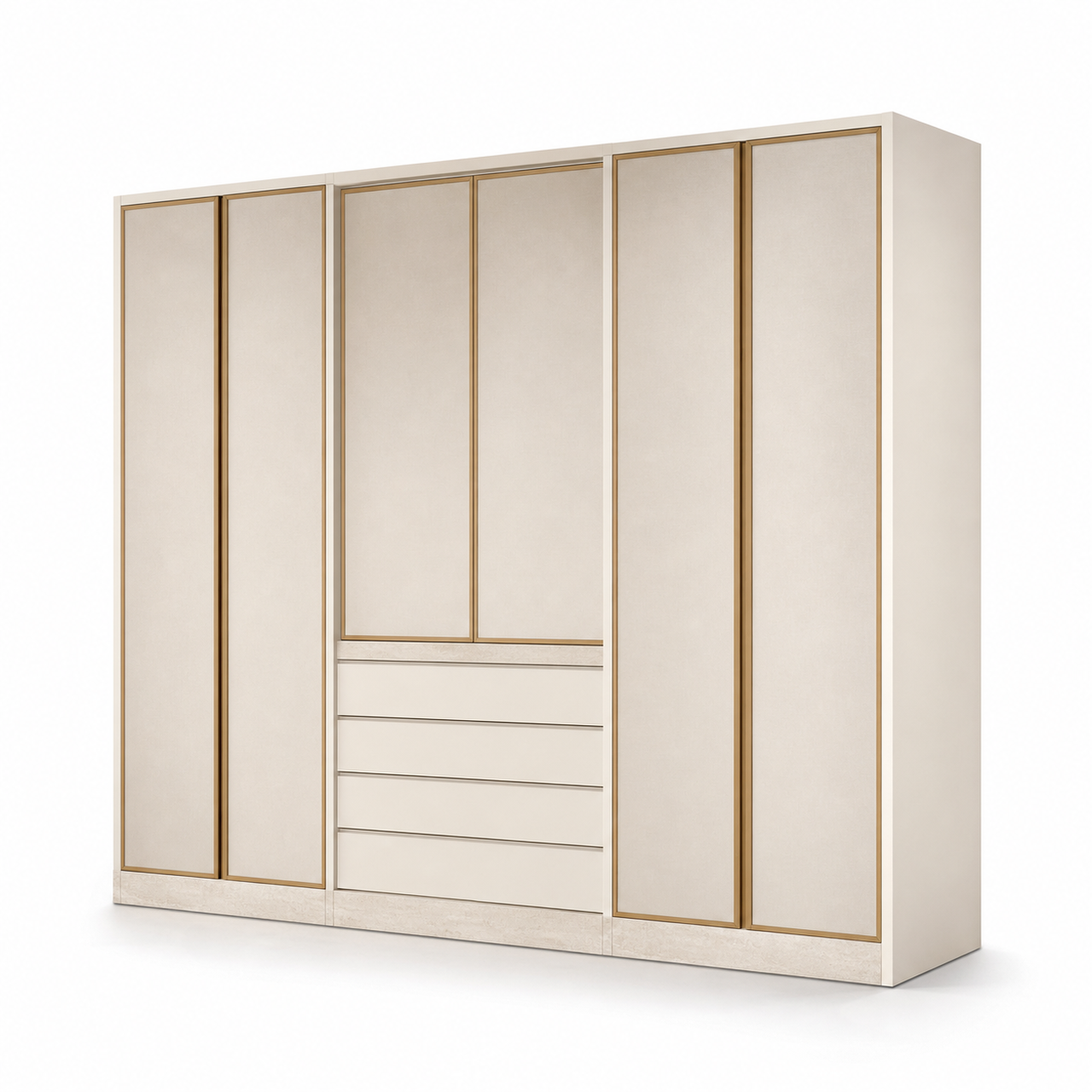 Fadior Lumiere Wardrobe Suite with Low-Glare Trousseau Lantern — 304 stainless steel wardrobe system, front view