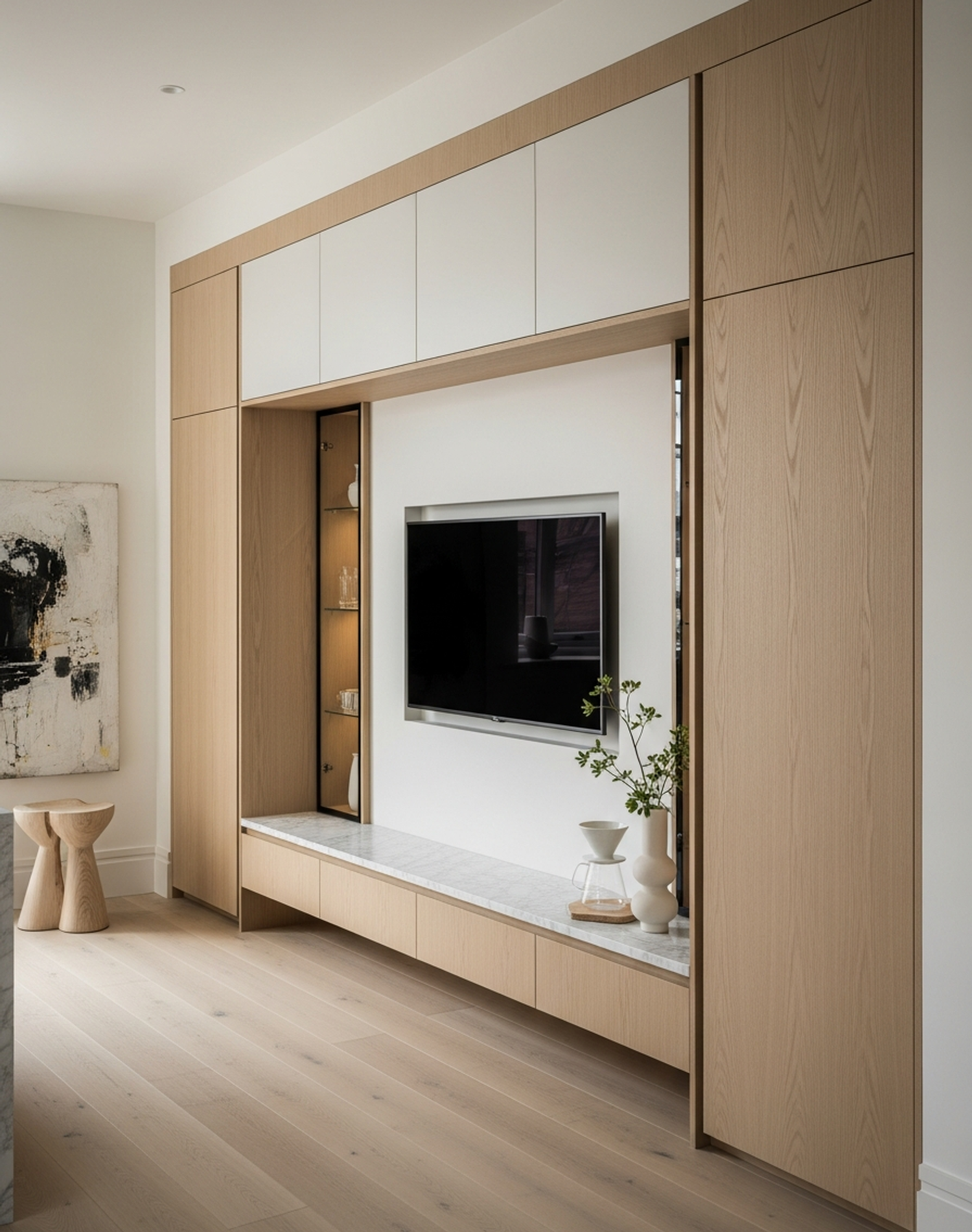 Fadior Silvan Living Room Suite — interior room context showing cabinet integration