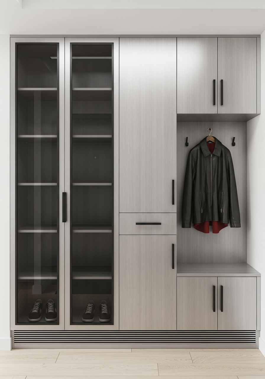 Fadior Archetype Entryway Suite — interior room context showing cabinet integration