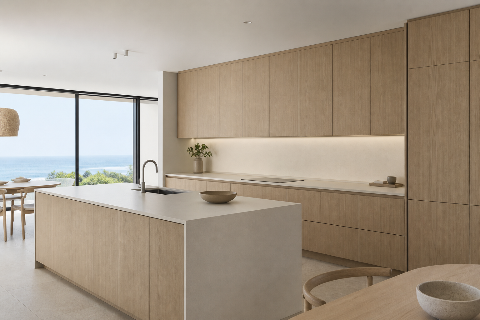 Fadior Continuum Kitchen Suite with Shadowed Service Ledge — interior room context showing cabinet integration