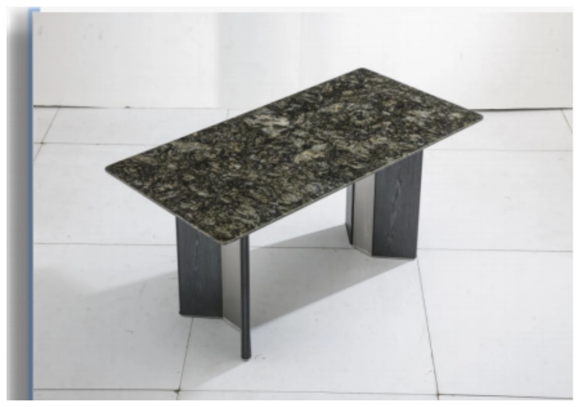 Mesa de comedor de mármol con sobre de piedra vista del producto