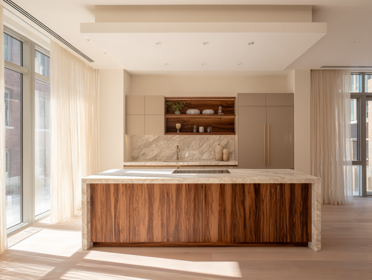 Fadior Phuket Villa — kitchen with floor-to-ceiling windows and natural light