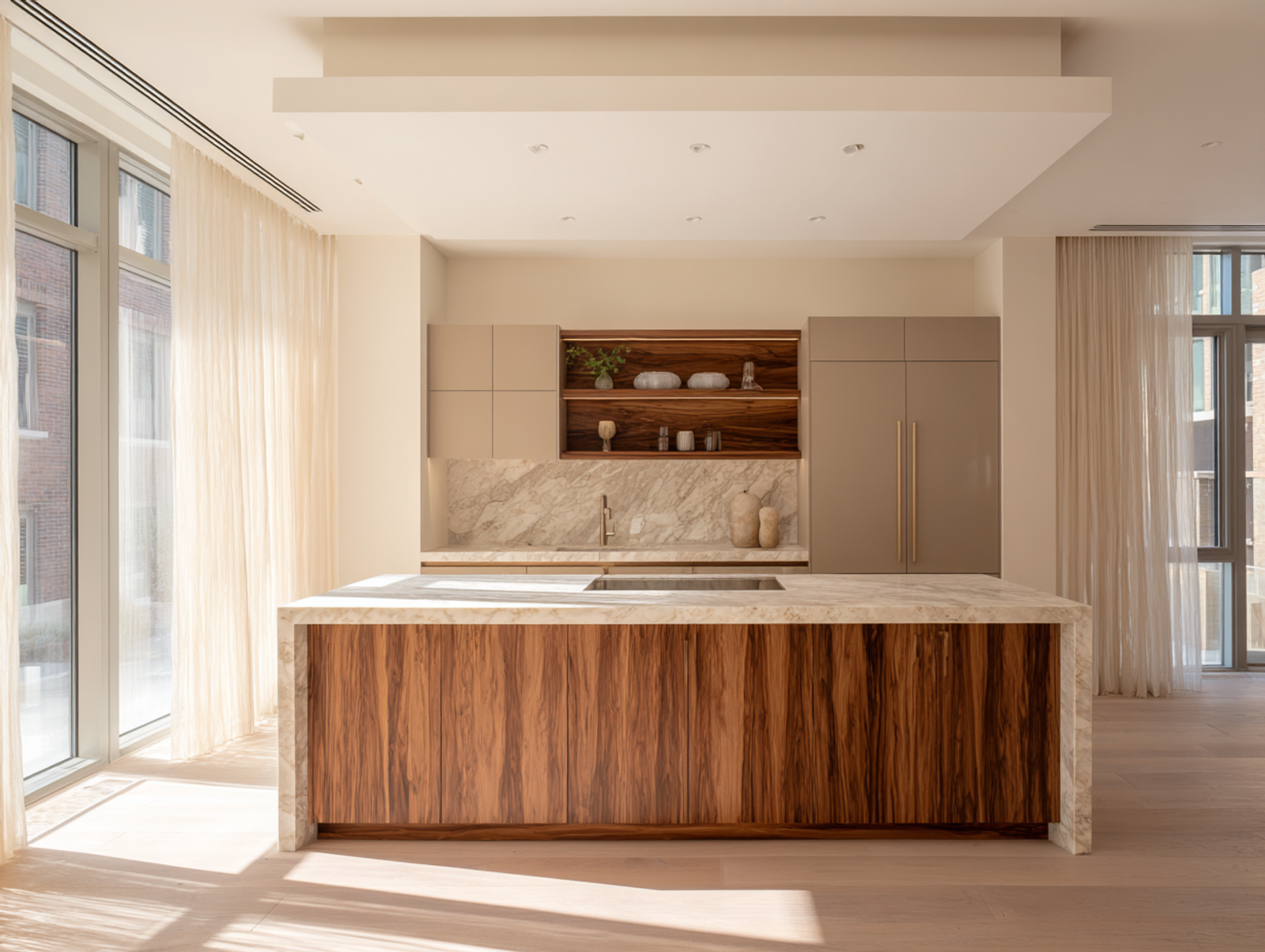 Fadior Phuket Villa — kitchen with floor-to-ceiling windows and natural light