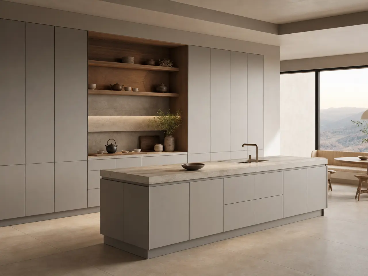 Suite de Cocina Forge con Muro de Servicio de Té